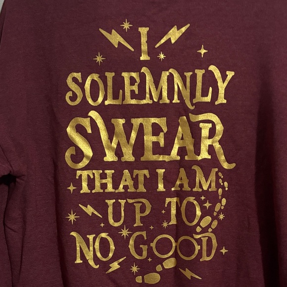 Wizarding World Harry Potter Hogwarts Maroon Sweatshirt Size M - Picture 5 of 7